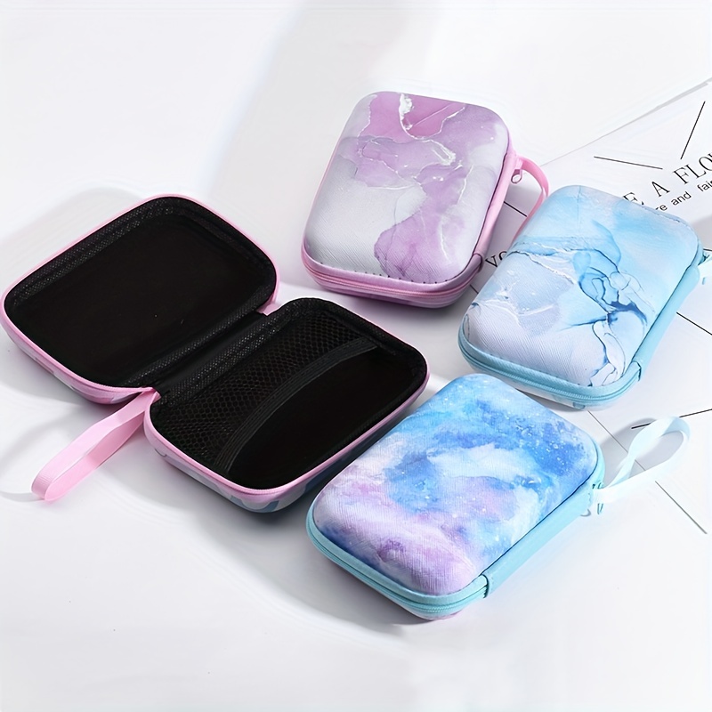 STORAGE BAG ZIPPERED Bags Charger Hard Travel Earphone Case Multifunction  £8.89 - PicClick UK