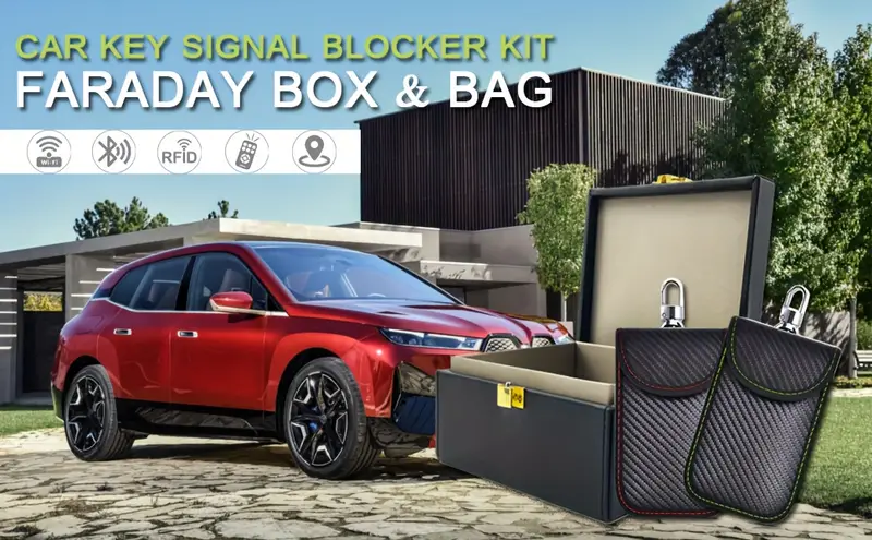 Simket Faraday Bags for Phones and Car Key 2 Pack, Signal Blocking