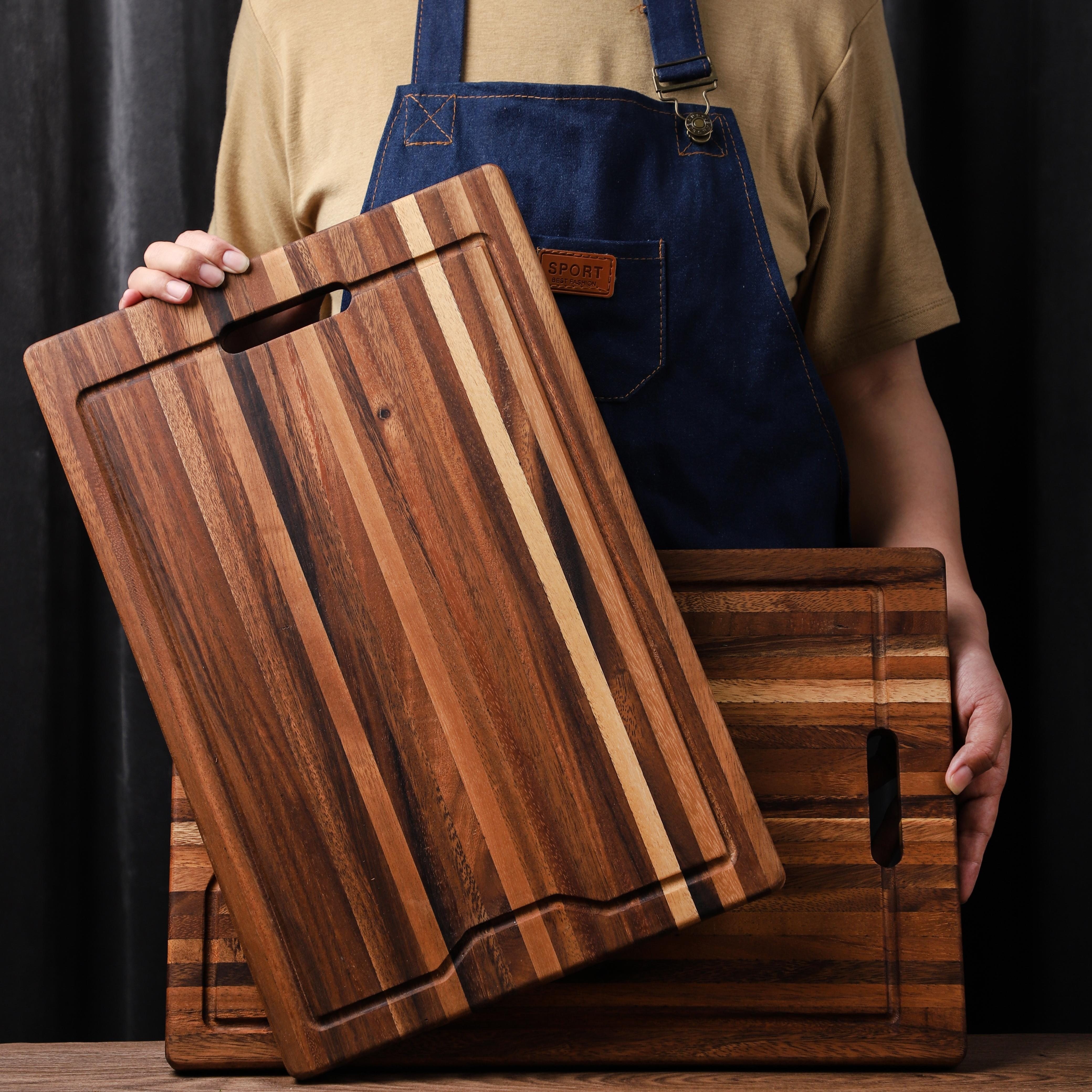 Wooden Cutting Board With Juice Slot Small Mini - Temu