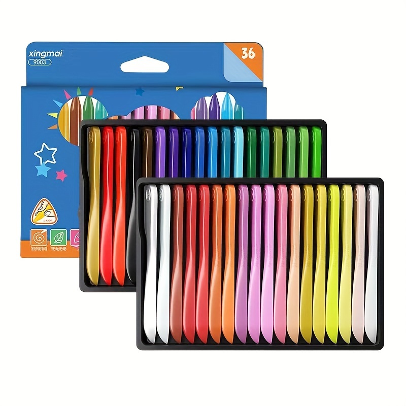 New 36 Color Triangle Crayons Safe Non toxic Coloring Pens - Temu