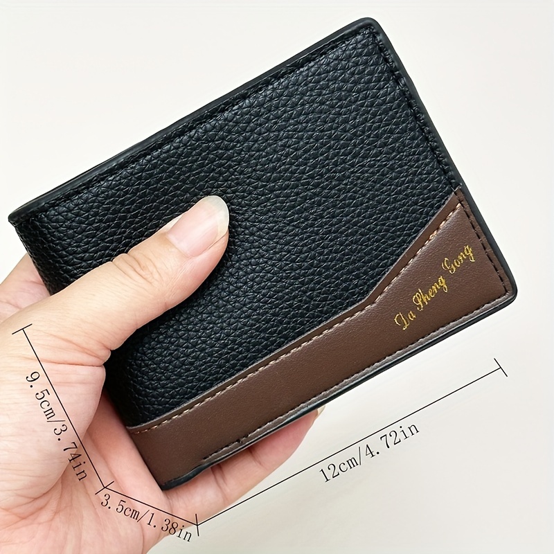 Men's Wallet Short Business Money Clip Horizontal Multi-card Wallet - Temu