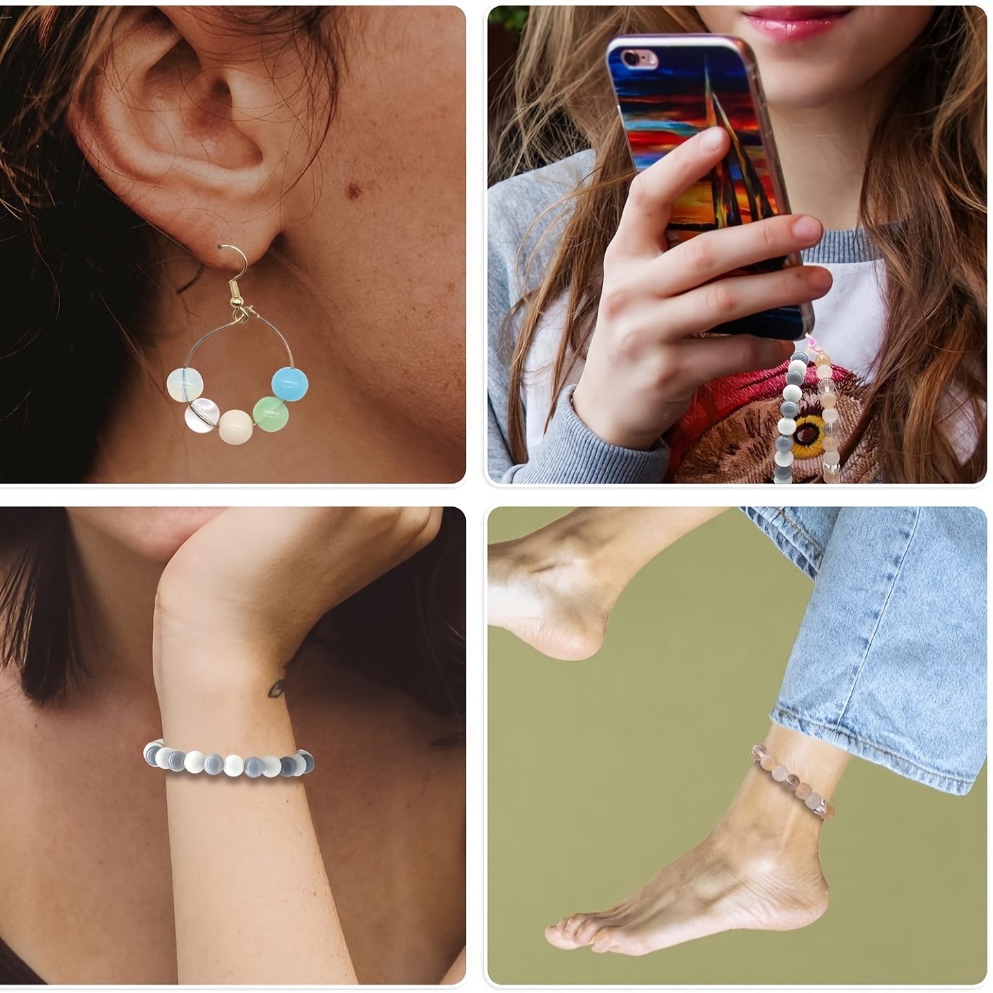 Gotydi 66Pcs Bracelet Making Kit Charm Jewelry Making Kit Including Beads  Pendants Ropes Bracelets DIY Jewelry Beads Chain Craft ,for Teen Girls Gift  
