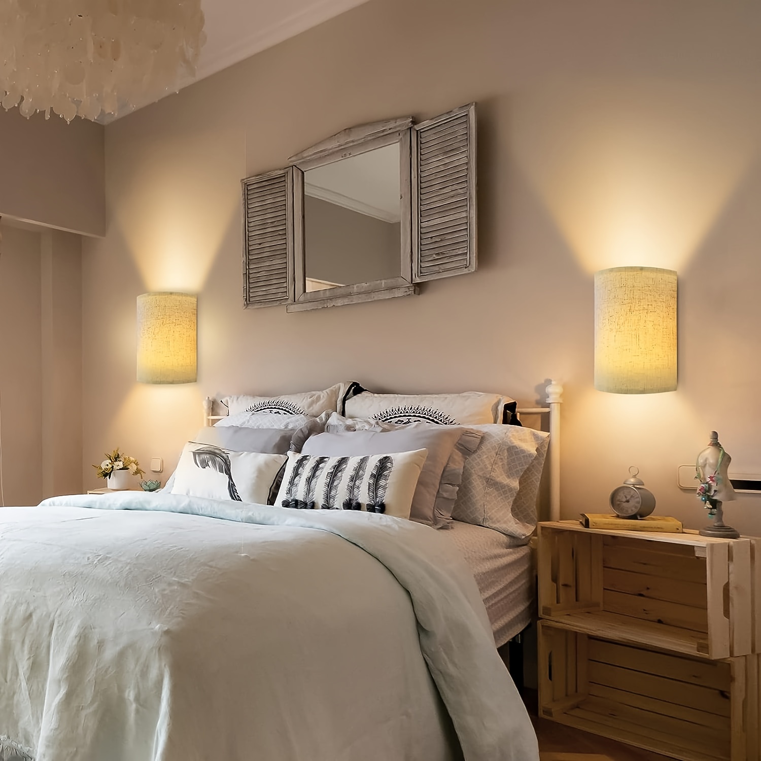 RGBW Remote Controlled LED Wall Lamp Set