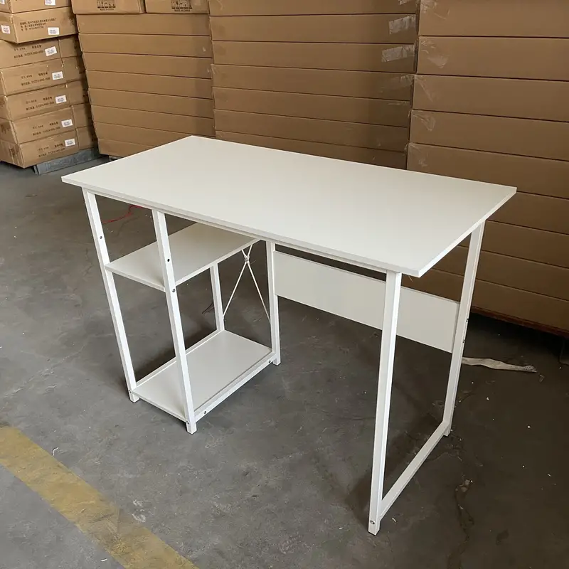 1pc Contemporary Style Office Desk With A Built-in Bookshelf