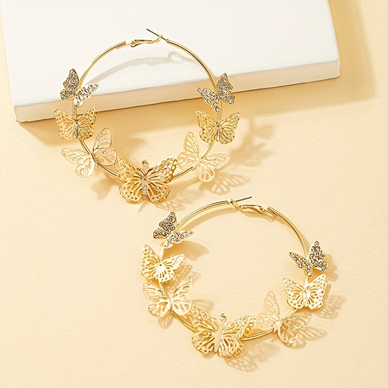 Women's Unique Full Circle Butterfly Earrings — Fashion Statement