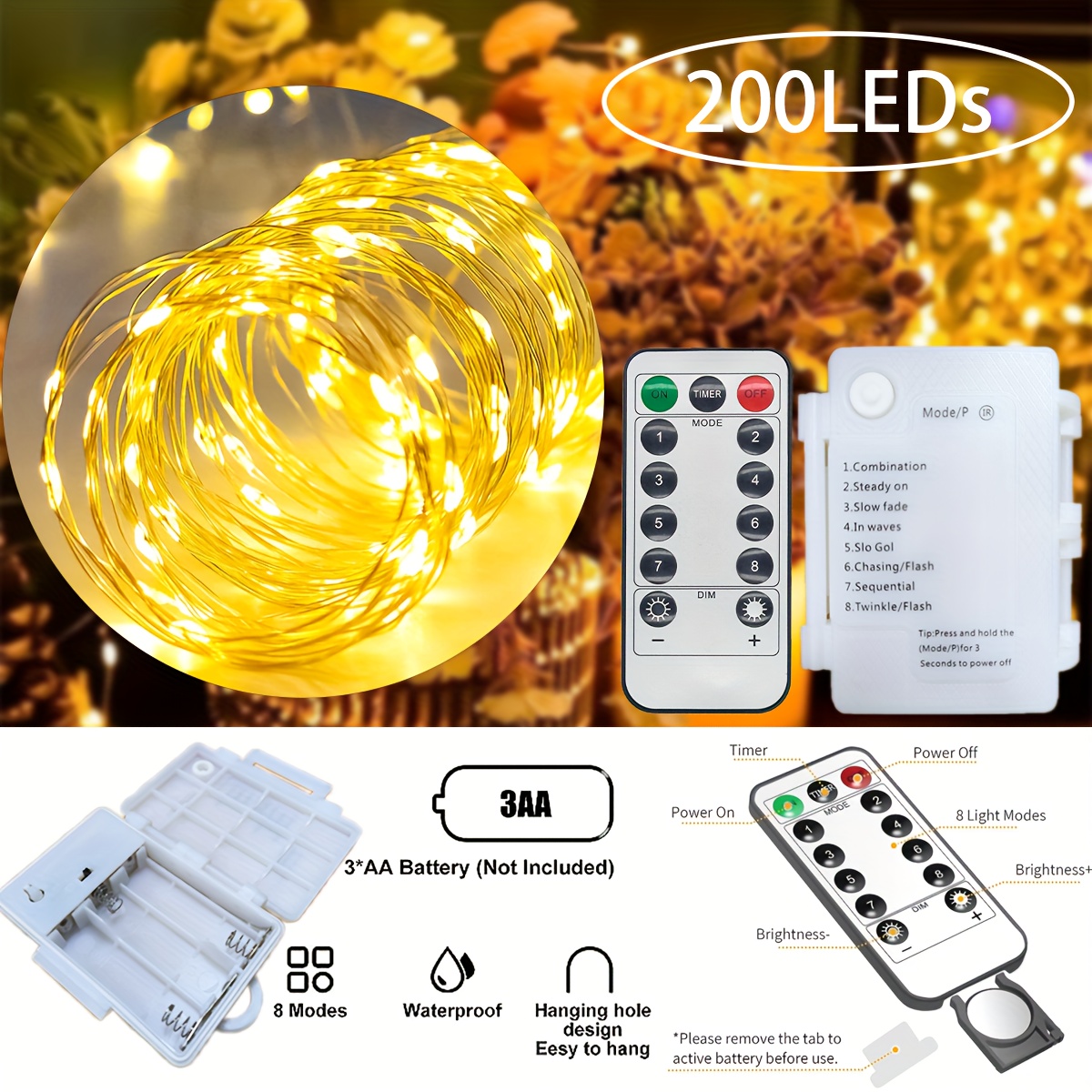 LED Wire String Light Remote Control by Ashland®