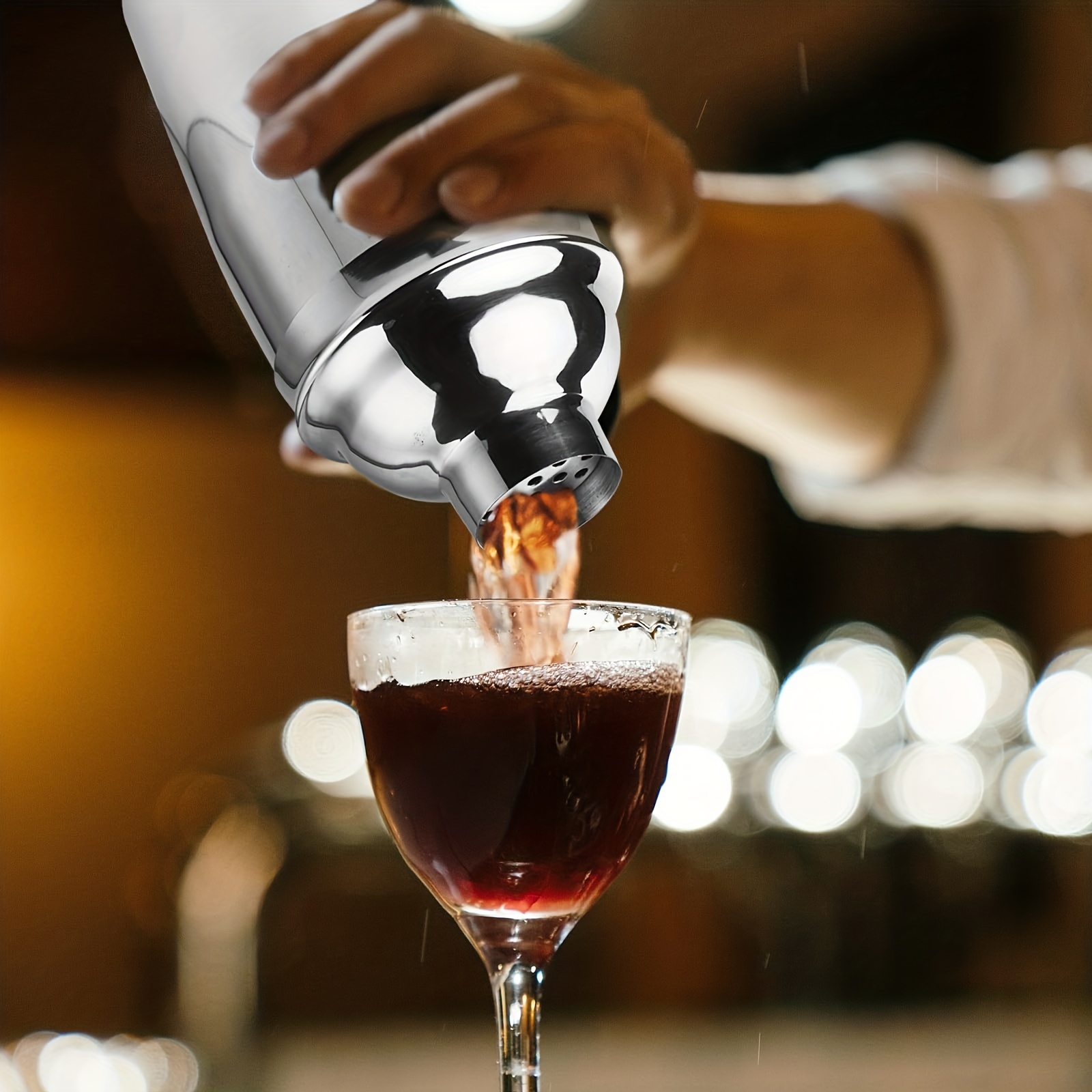 5pcs, Outils De Bar En Métal, Kit De Barman Pour Shaker À Cocktails, Shaker  À Martini