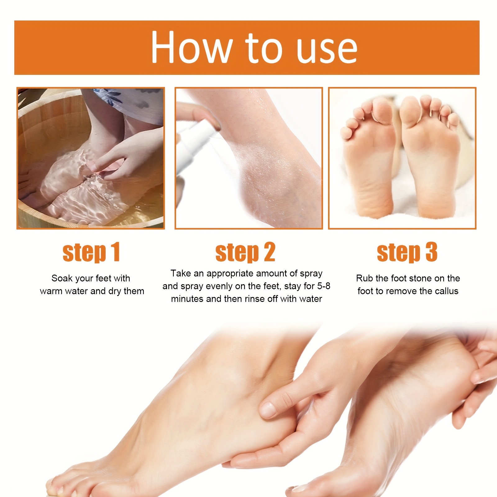 Foot Callus Removal Spray 1.01 Oz Dry Feet Skin Remover Foot Care