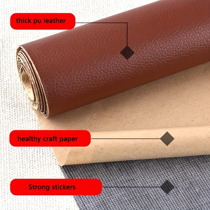 Pu Leather Self adhesive Fabric Patches Perfect Upholstery - Temu