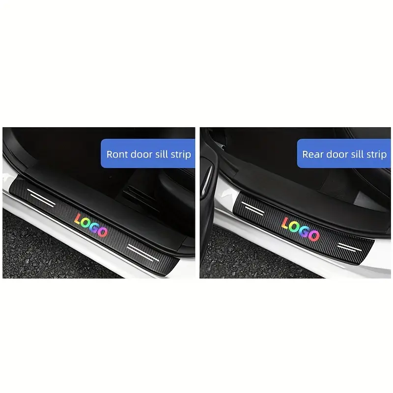 4 Stück Autoaufkleber, Anti-Kratz-Türschweller-Schutz für Peugeot