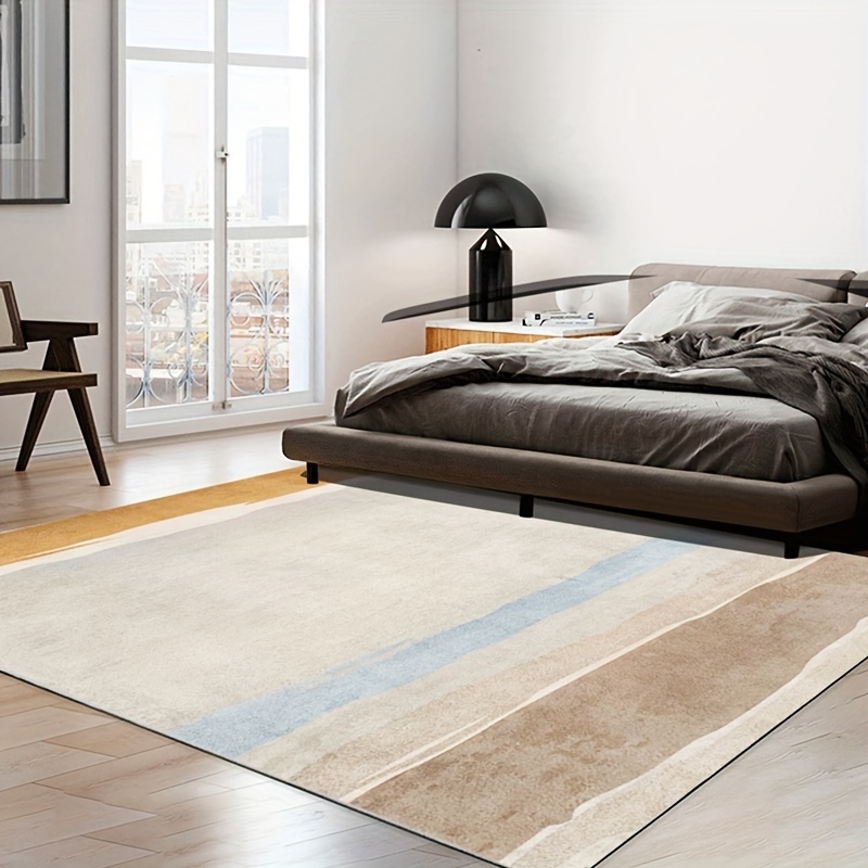 Modern Abstract Area Rugs Soft Crystal Velvet Carpet TPR Anti slip Bottom
