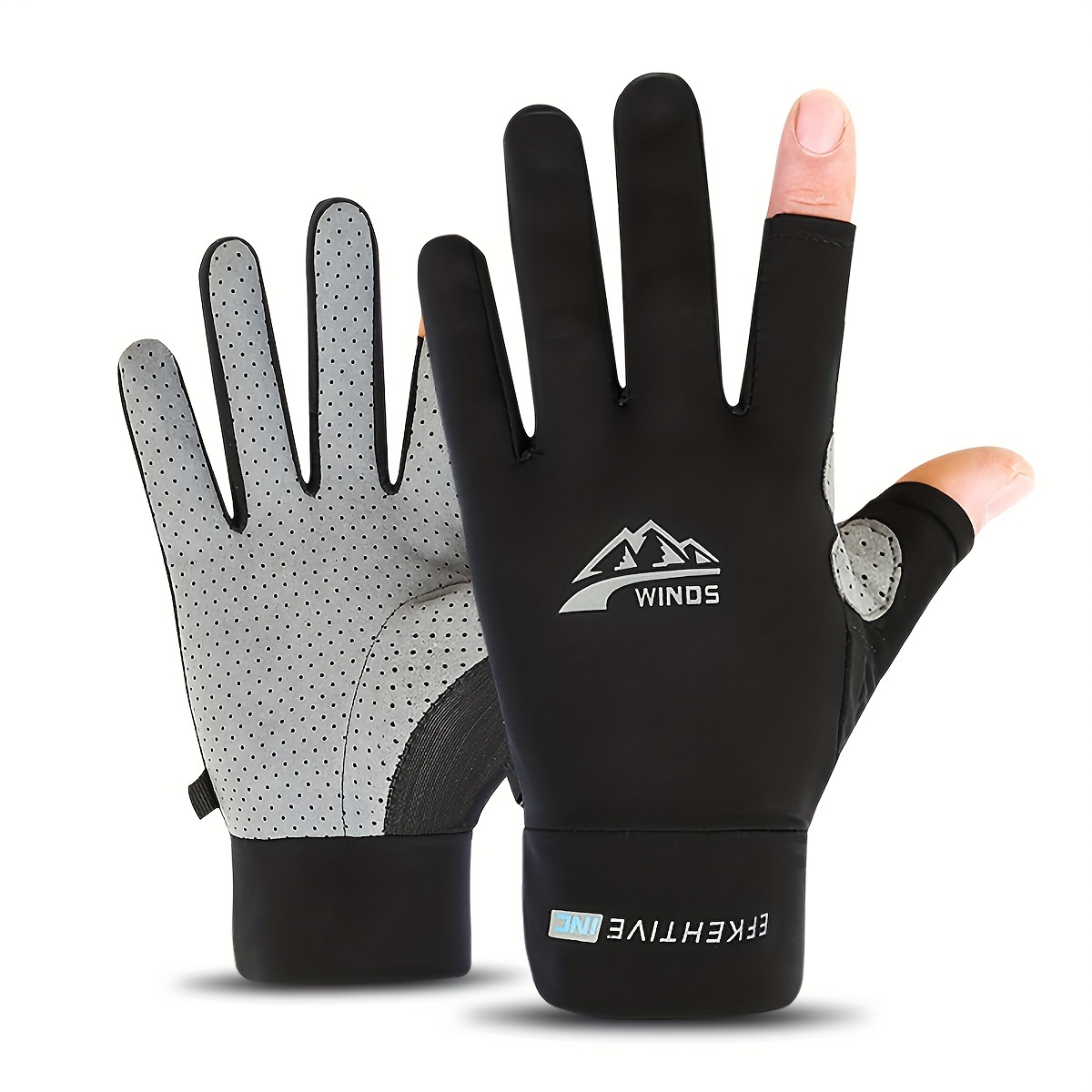 Upf 50+ Guantes de sol sin dedos para protección UV Cubierta de mano para  mujeres pesca, conducción, ciclismo, senderismo