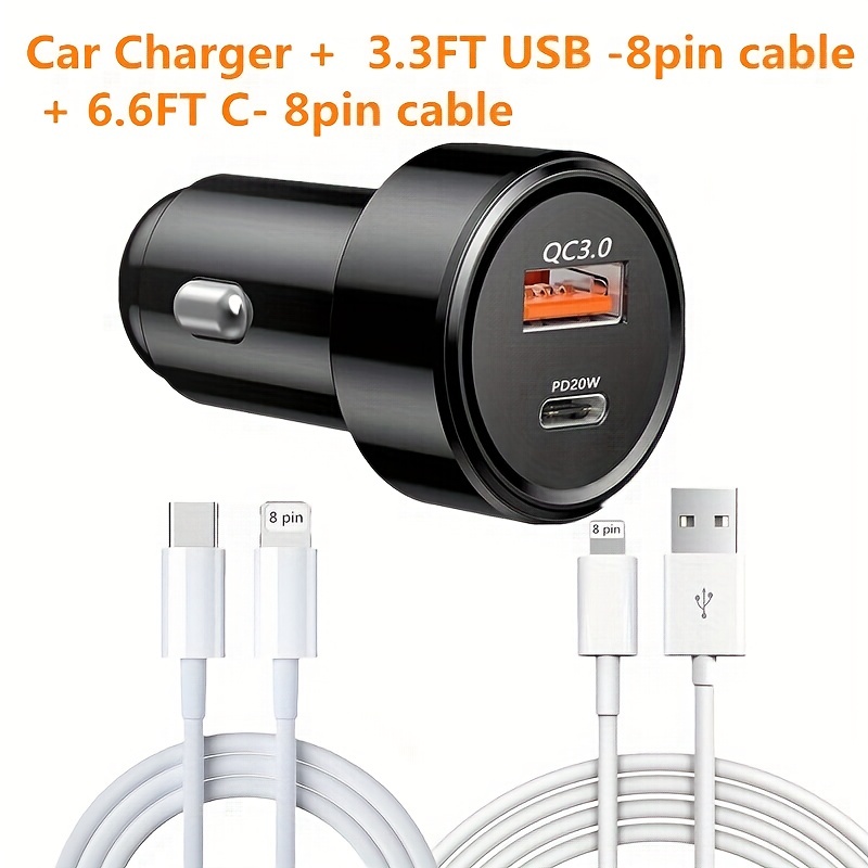 Fast Car Charger For Iphone dual Port Usb C Car Charger[for - Temu