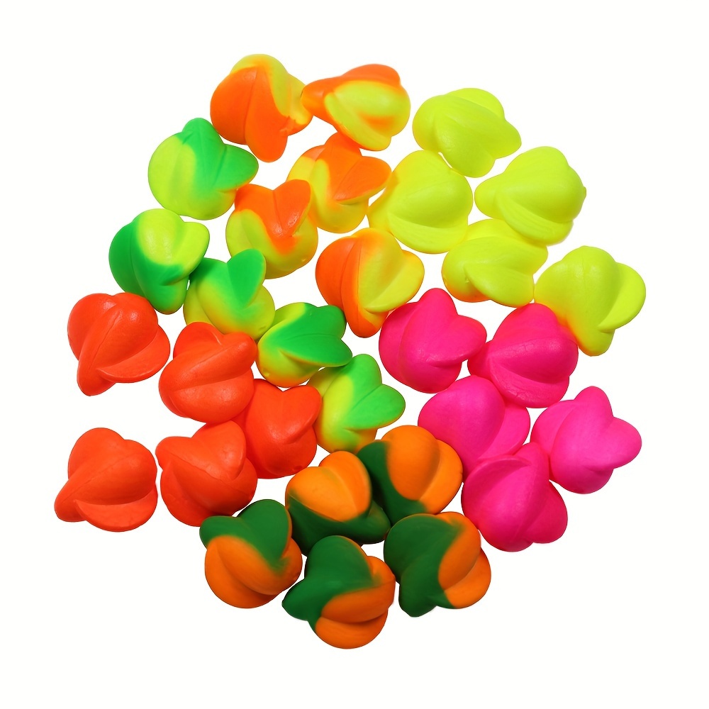 50pcs Fishing Floats: Fluorescent Bobbers, Foam Balls & More - Perfect for  Fishing Tackle!