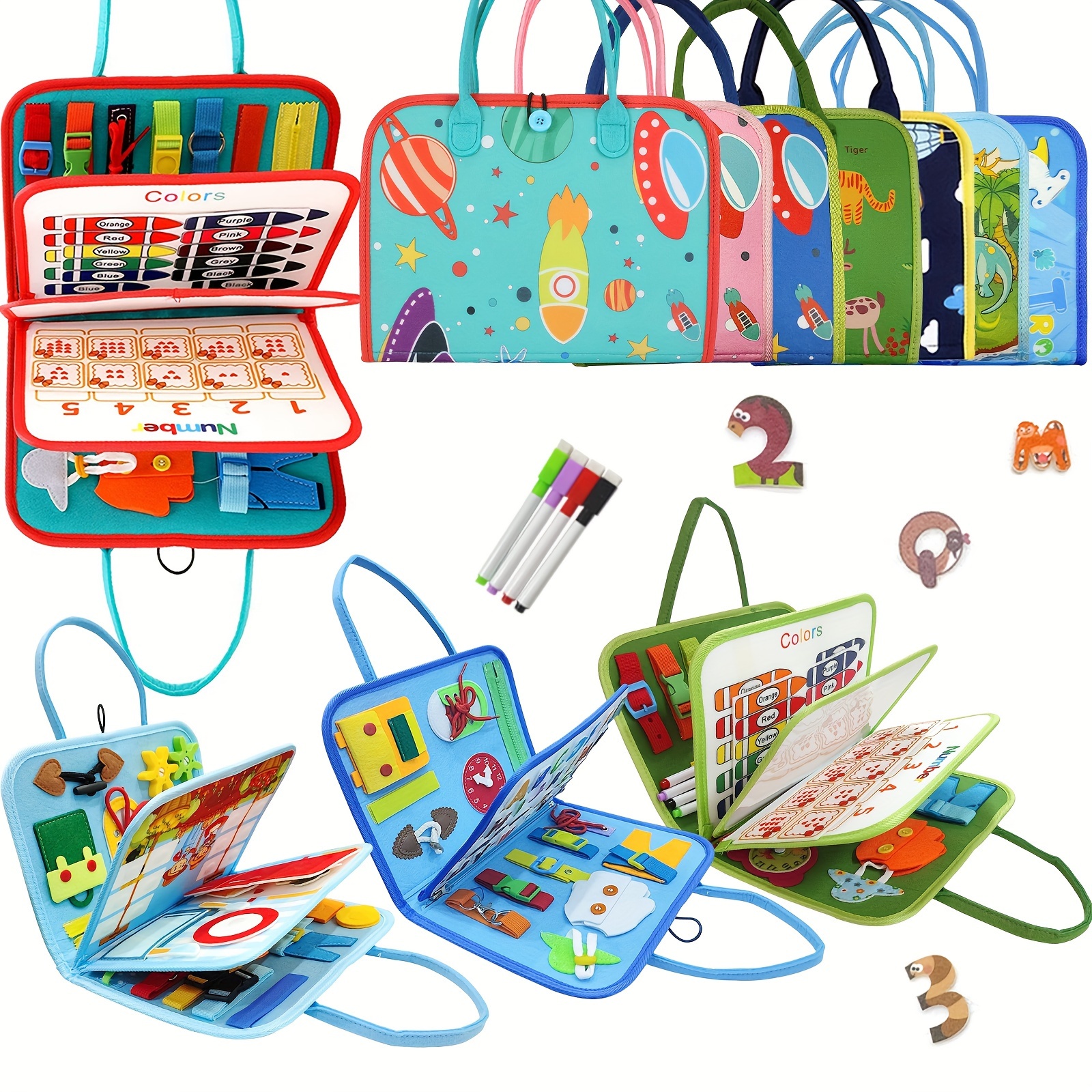  Juguetes sensoriales educativos para bebés de 1 año, juguetes  sensoriales preescolares para aprender habilidades motoras finas,  clasificador de formas, juguetes Montessori para bebés de 6 a 12 meses, 8  cuerdas, bolsa