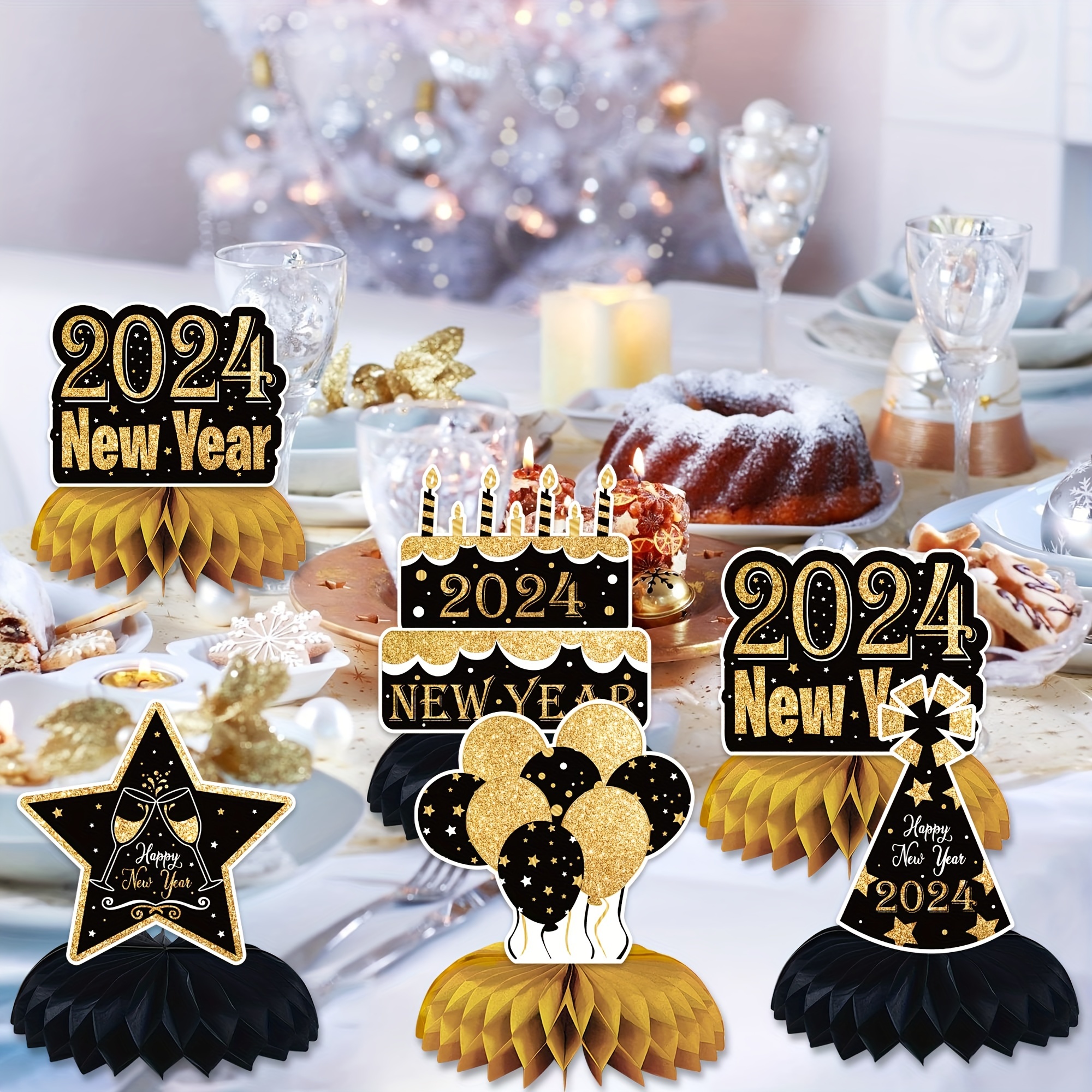 Black and Gold New Year's Eve Party Ideas at Home - Home with Holliday