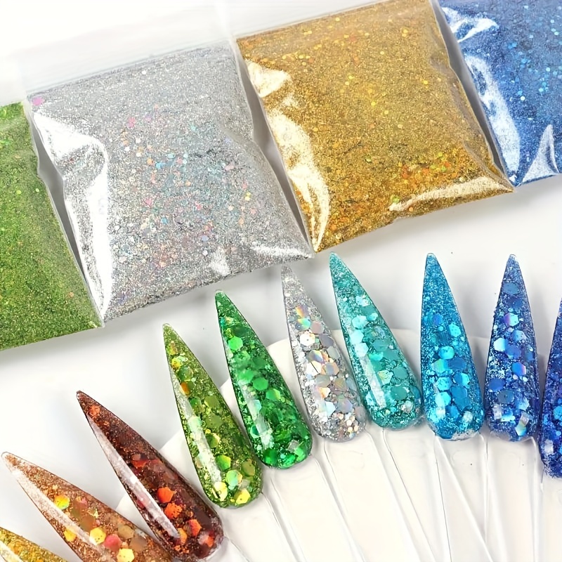 Gold Mix Hologram Chunky glitter for Resin crafts, Glitter for