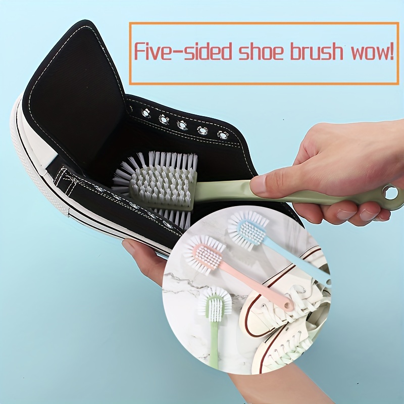Five Sided Shoe Brush Household Laundry Brush Shoe Cleaning - Temu