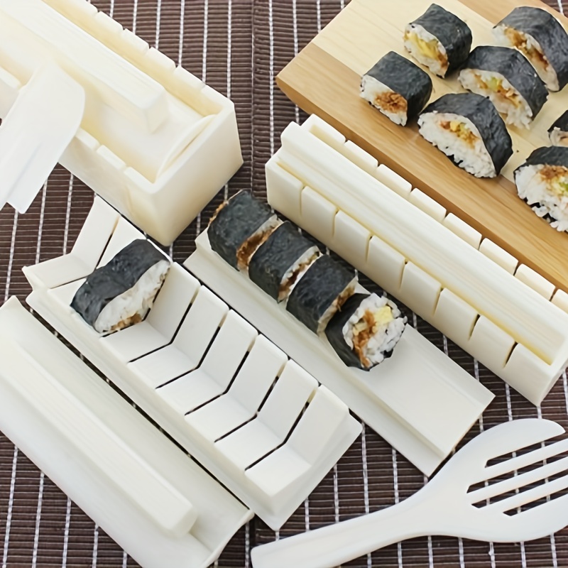 10pcs/set, Sushi Maker Set, Sushi Making Kit, Plastic Sushi Maker Tool,  Sushi Roller Kit, Rice Mold, Rice Ball Mold, DIY Mold, Spreader, Kitchen