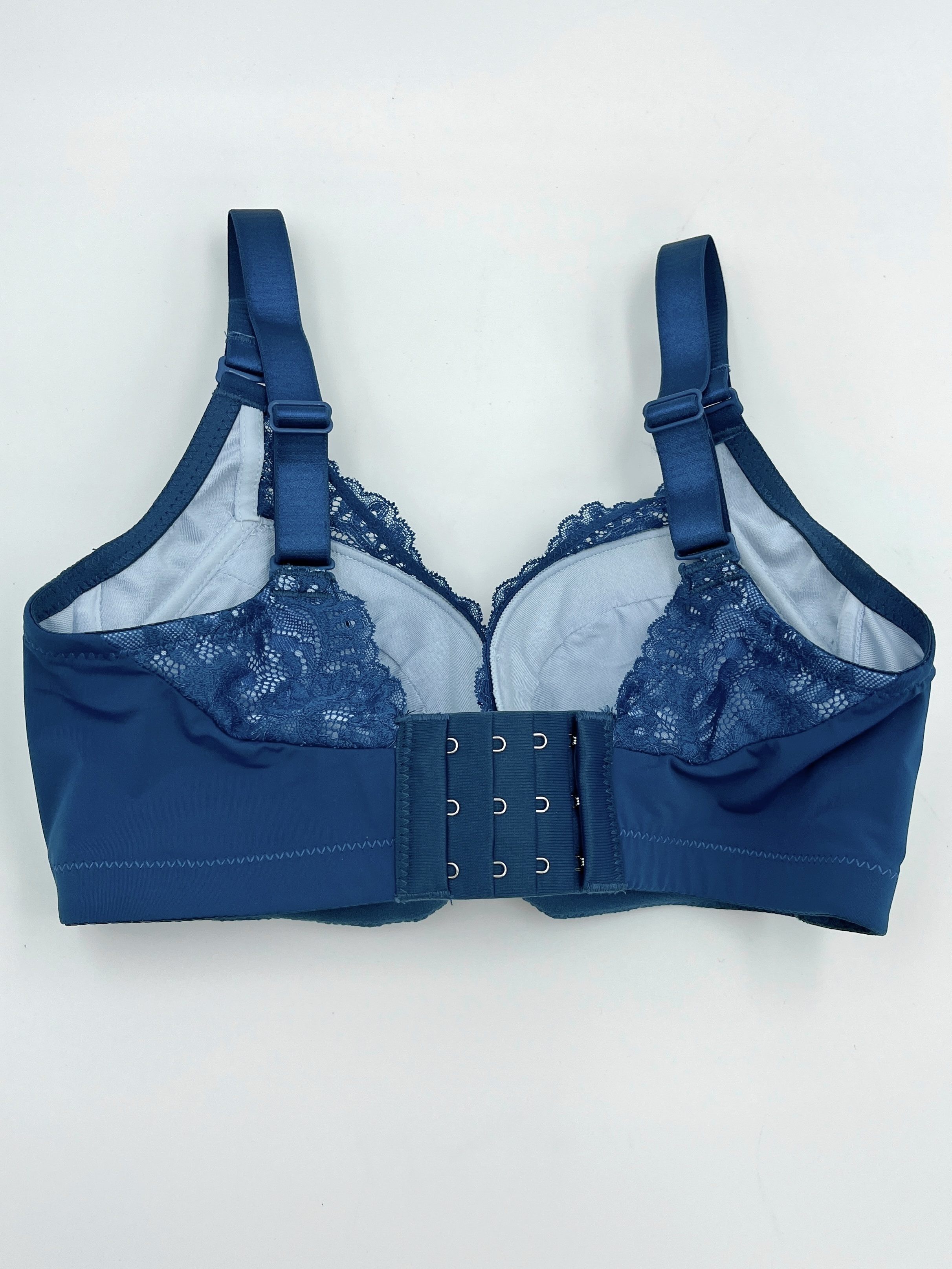 GORGEOUS Blue lace and plumetis push-up bra, Bras