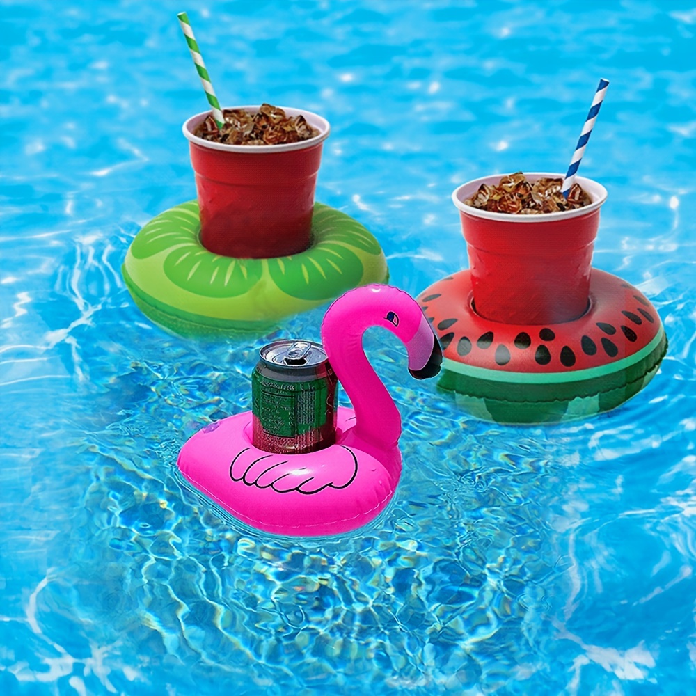 Inflatable Drink Holder, Drink Floating Inflatable Cup Holder Flamingo  Coasters For Swimming Pool Party - Temu