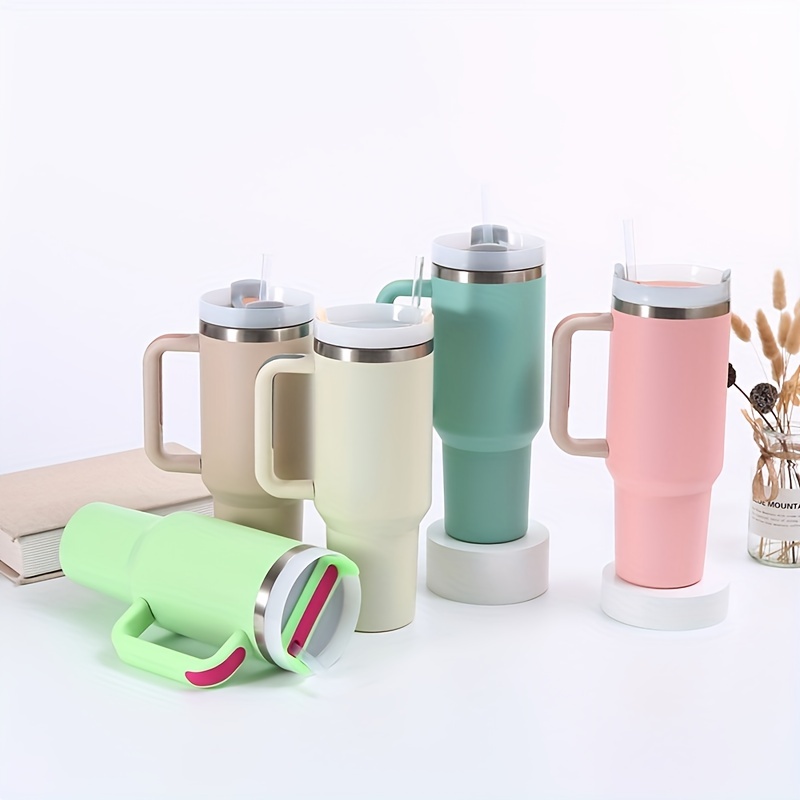 Stainless Steel Insulated Tumbler With Handle And Straw Keep - Temu