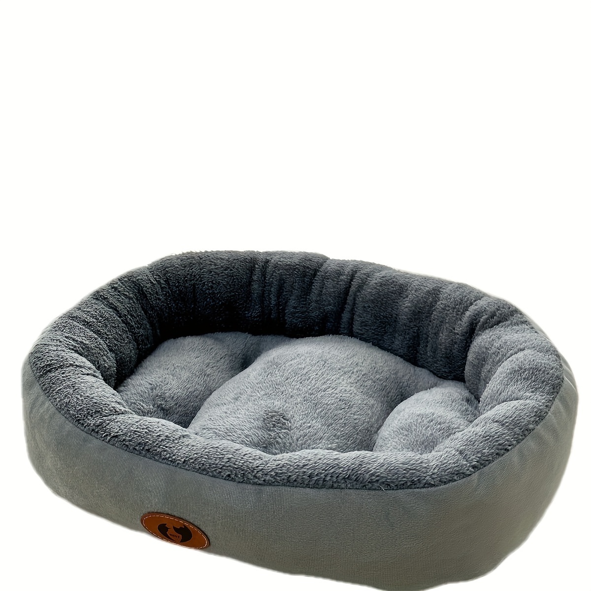 Panier gris en coton et peluche pour chien XXL - ABC chiens