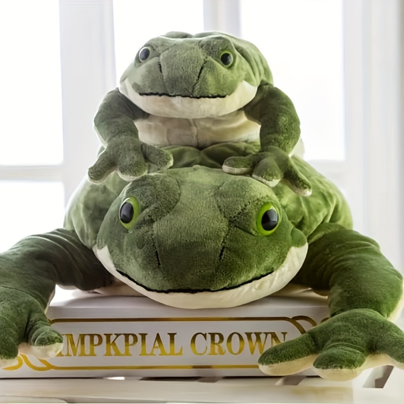 Soft Green Frog Stuffed Animals Sitting Frog Plush Toys Velvet Frog  Plushies Cuddly Frog Doll Gift For Kids In Birthday 10 Inch