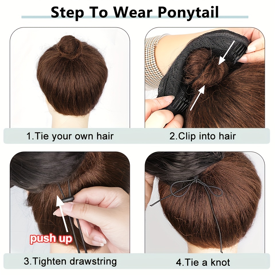 Long Straight Drawstring Ponytail Extensions
