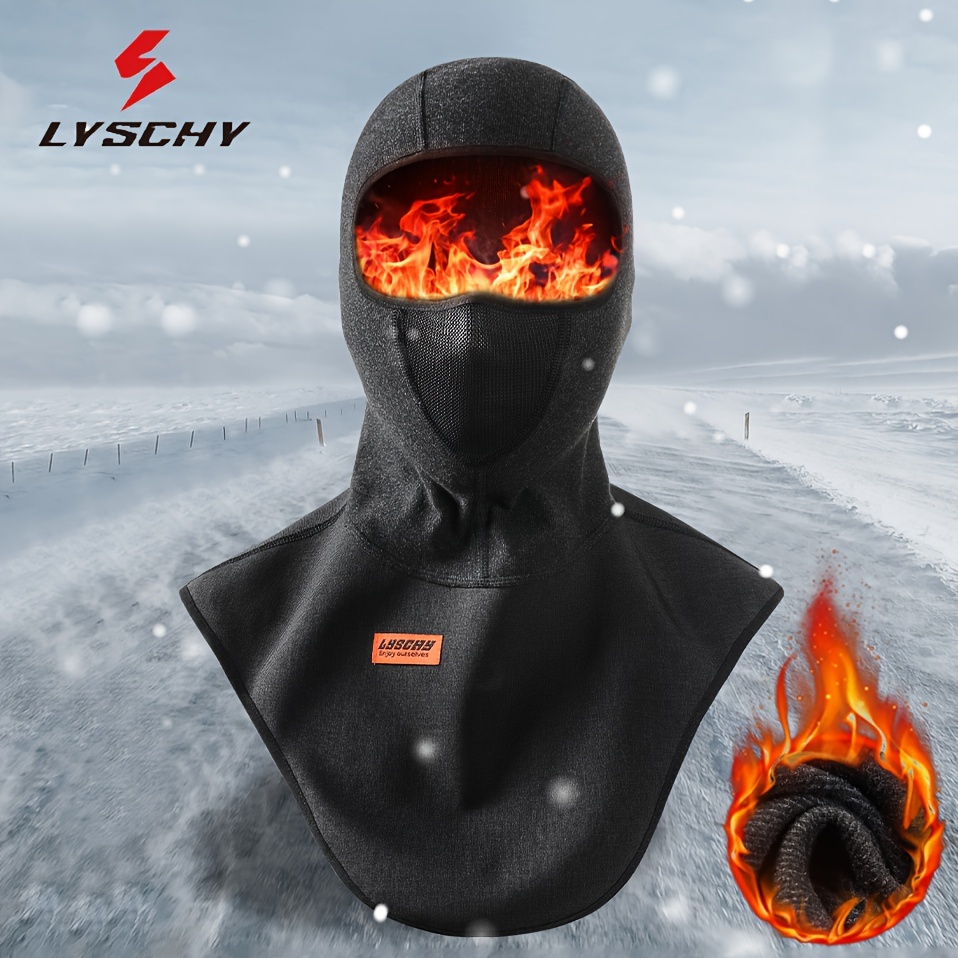 LYSCHY Winter Warm Fleece Motorcycle Face Mask Cycling Balaclava Windproof  Full Cover Face Mask Hat Balaclava For Ski Fishing Skiing