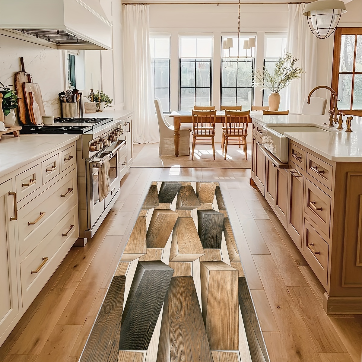 Tappeto da cucina antiscivolo lavabile moderno geometrico marrone verde  antifatica, tappeto da cucina assorbente per cucina, sala da pranzo,  lavanderia : : Casa e cucina
