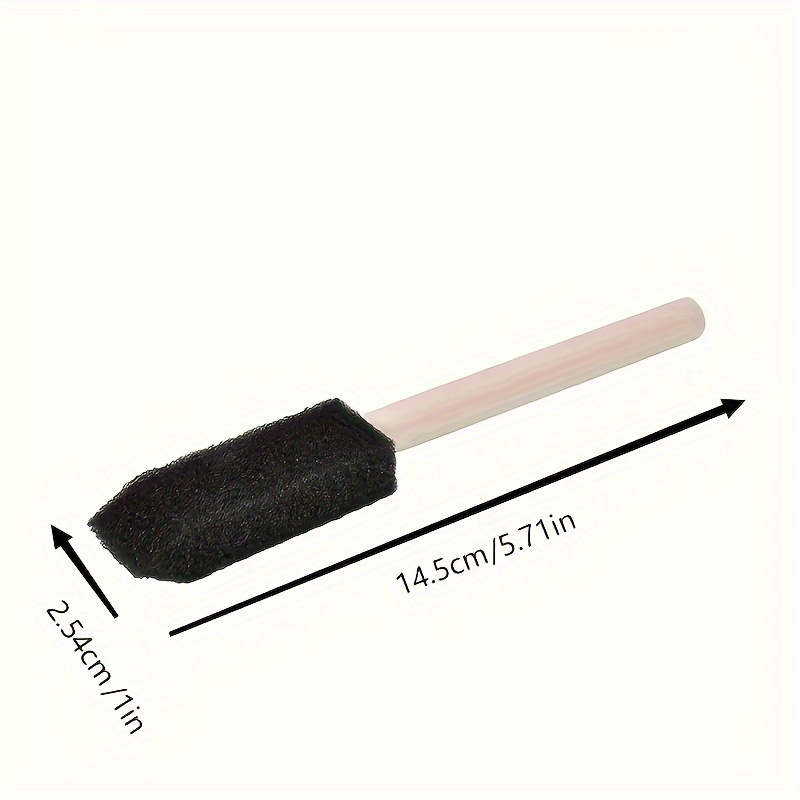 Foam Sponge Wood Handle Paint Brush Set Lightweight Durable - Temu