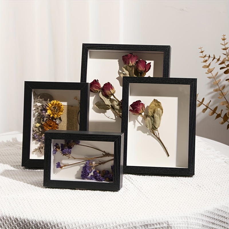 Wooden Dried Flower Photo Frame, Dried Flower Display Stand