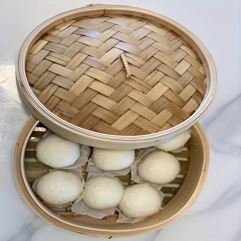 Bamboo Steamer Basket Food Steamer Pot Natural Veggie - Temu