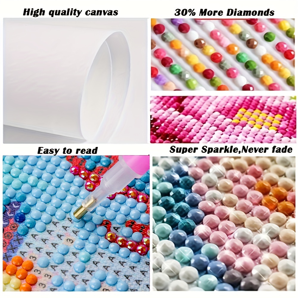 XWJJ Diamond Painting Kits For Adults Lake And Moon Embroidery Full Round  Drill Large Size Diamond Arts Crystal Gem Painting Craft For Home Wall Decor