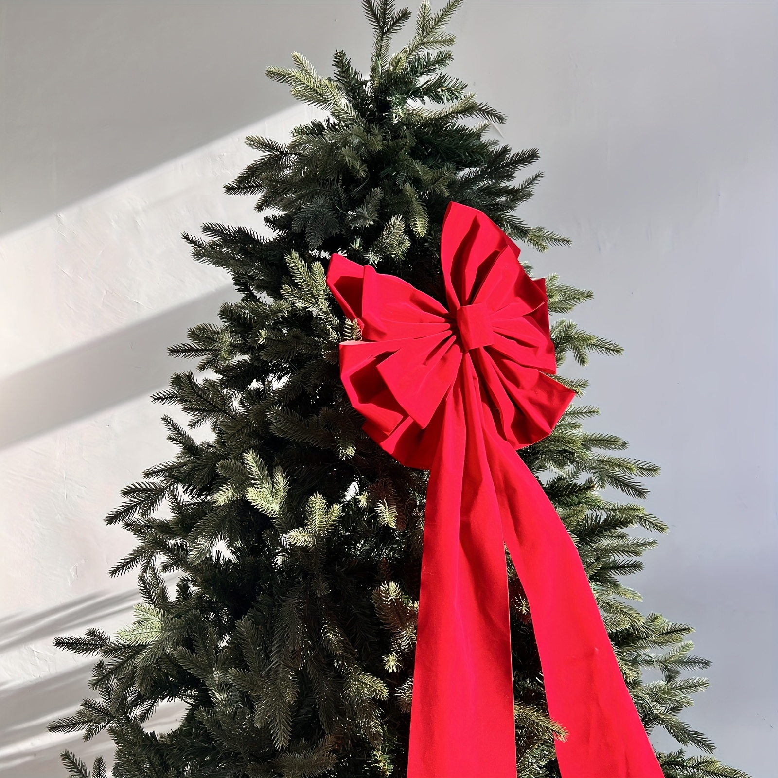 Handmade - Large Velvet Christmas Tree Bow Topper - Christmas tree