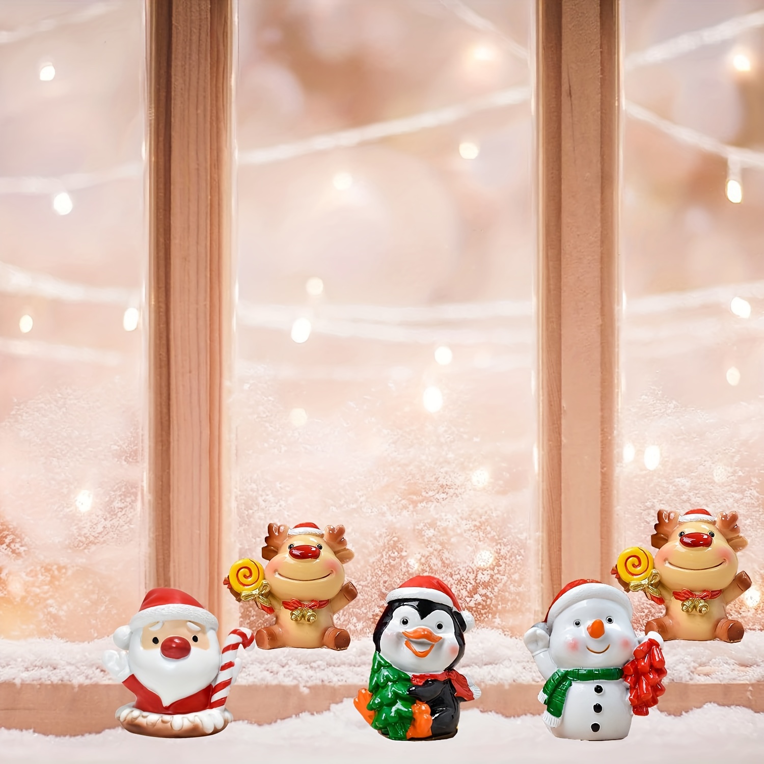 6pcs Christmas Accessories Desktop snowman doll mini christmas ornaments