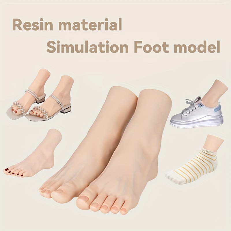 Silicone Feet With Bone Model Bendable Toes Display Female