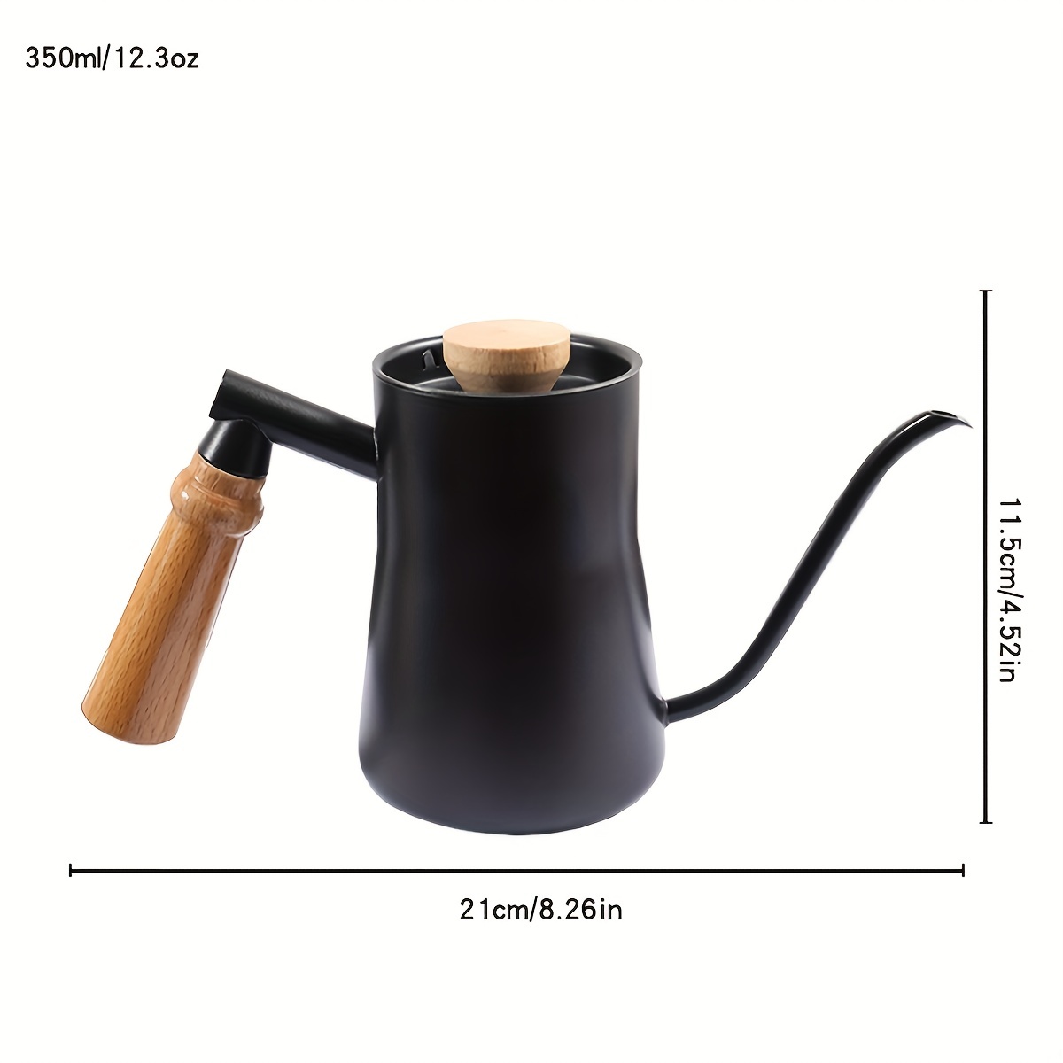 Kettle with Thermometer, Special Pour for Drip, Leather Handle