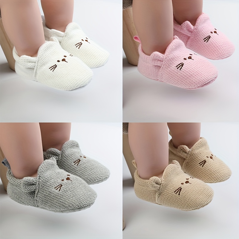 

Infant Baby Boys And Girls Cute Cartoon Breathable First Walker Shoes, Lightweight Soft Sole Anti-skid Slip On Crib Shoes For Newborn