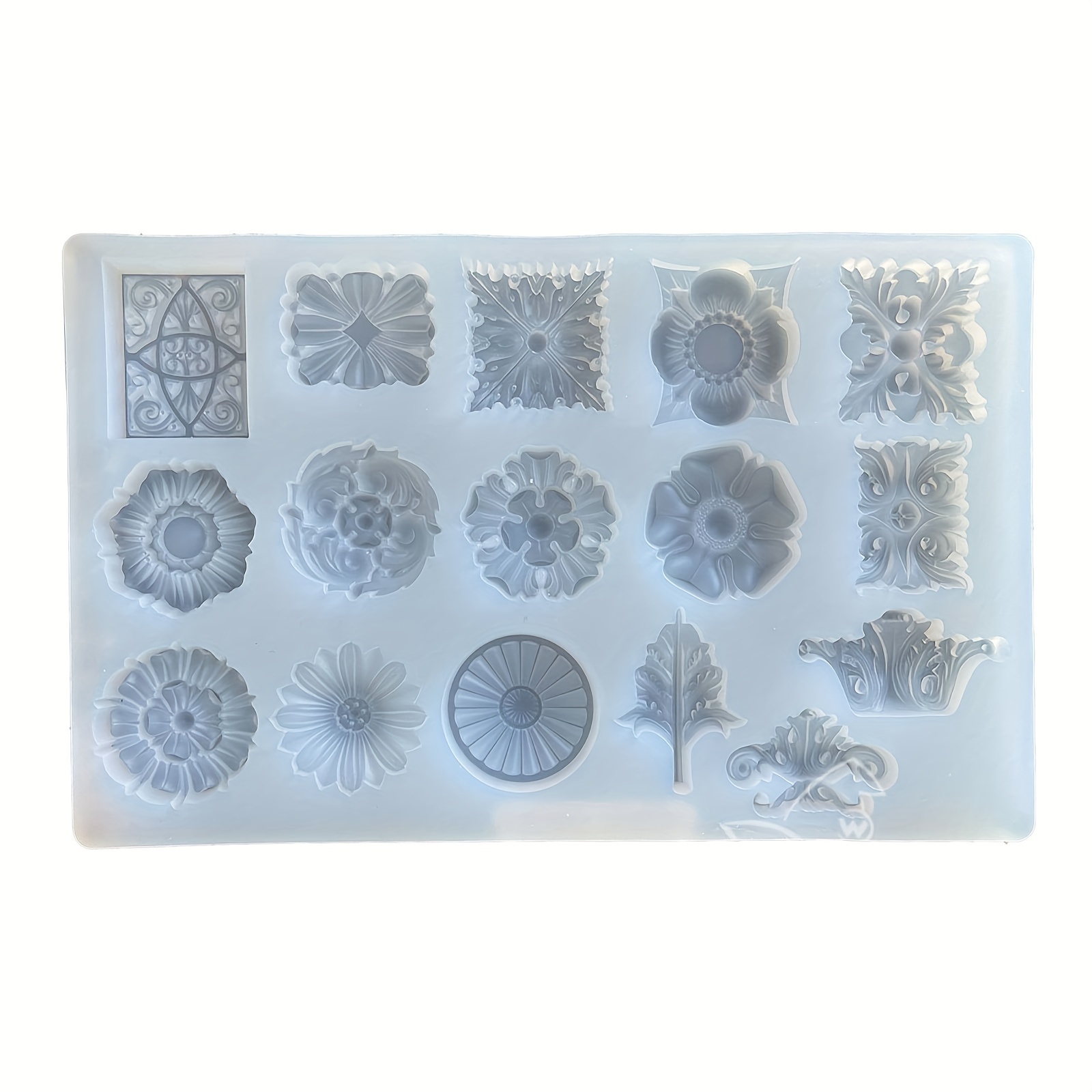 

1pc Diy Crystal Epoxy Resin Various Three-dimensional Embossed Flower Pattern Pendant Casting Silicone Mold For Diy Crafts