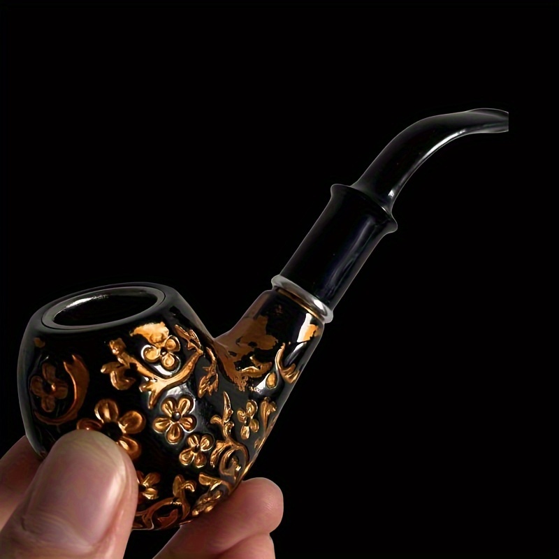 Vintage BakeliteDurable Tobacco Cigar Cigarette Pipes Smoking Pipe New  Black