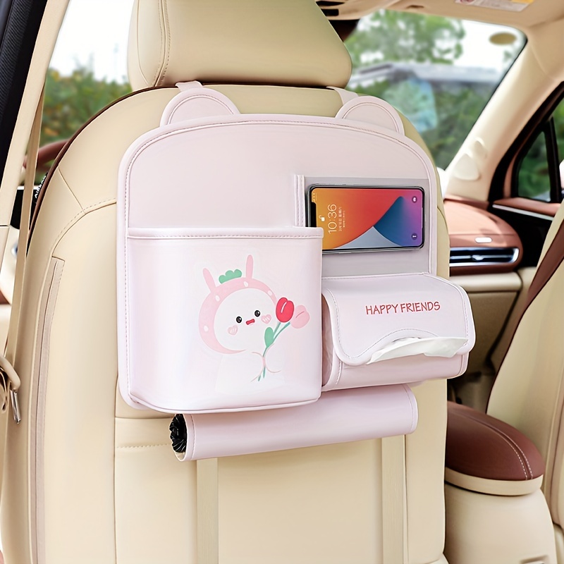 1pc Multifunctional Car Hanging Organizer Bag, Seat Back Storage