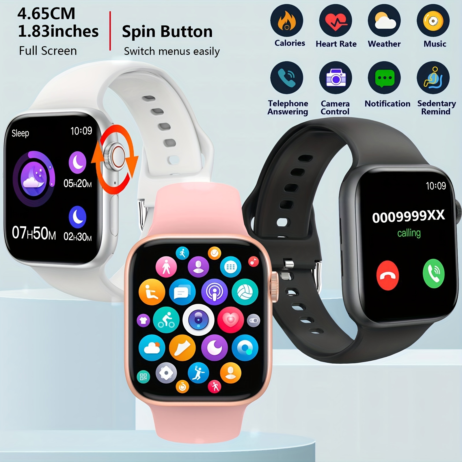 Smart Watch - Blood Oxygen, Heart Rate, Sleep Monitoring - Temu