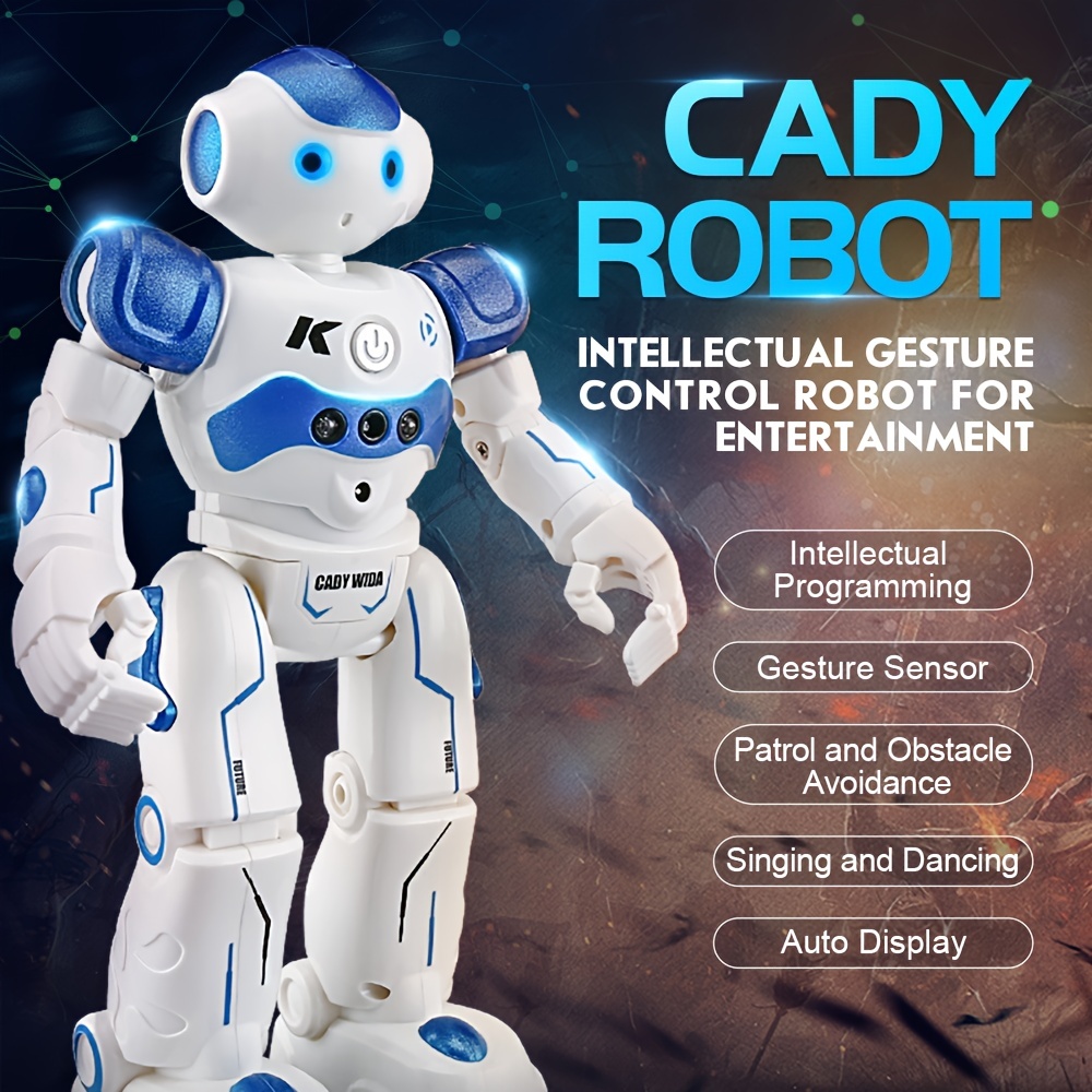  Robot de juguete para niños – Robot inteligente de control  remoto de voz parlante, detección de gestos programable Emo robot juguete  para niños de 3, 4, 5, 6, 7, 8 años