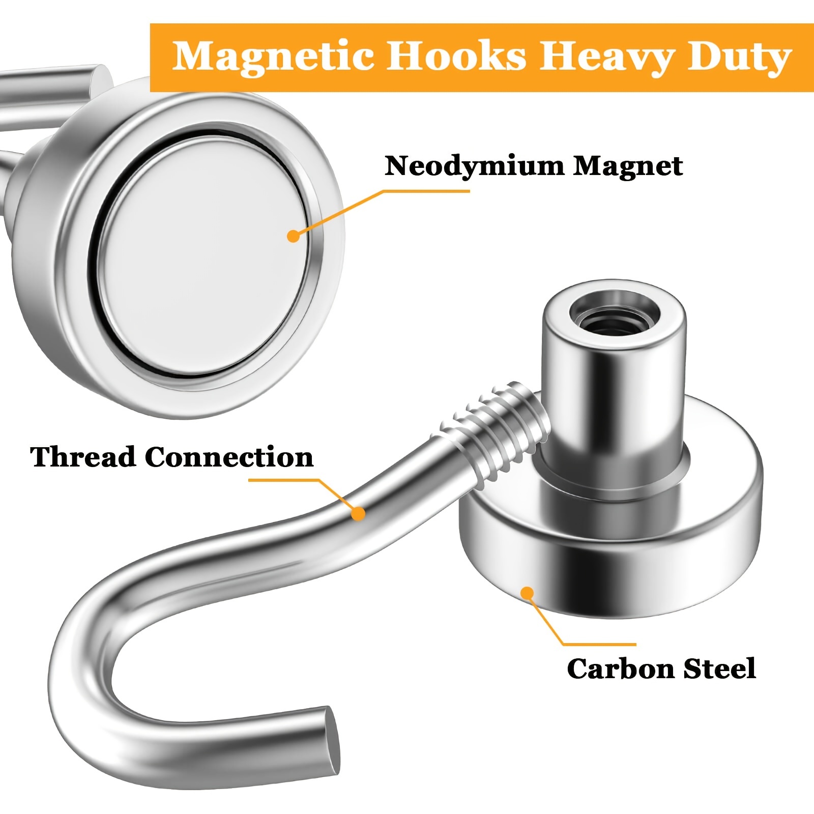 Magnetic Hooks Heavy Duty 25lbs Strong Neodymium Metal - Temu