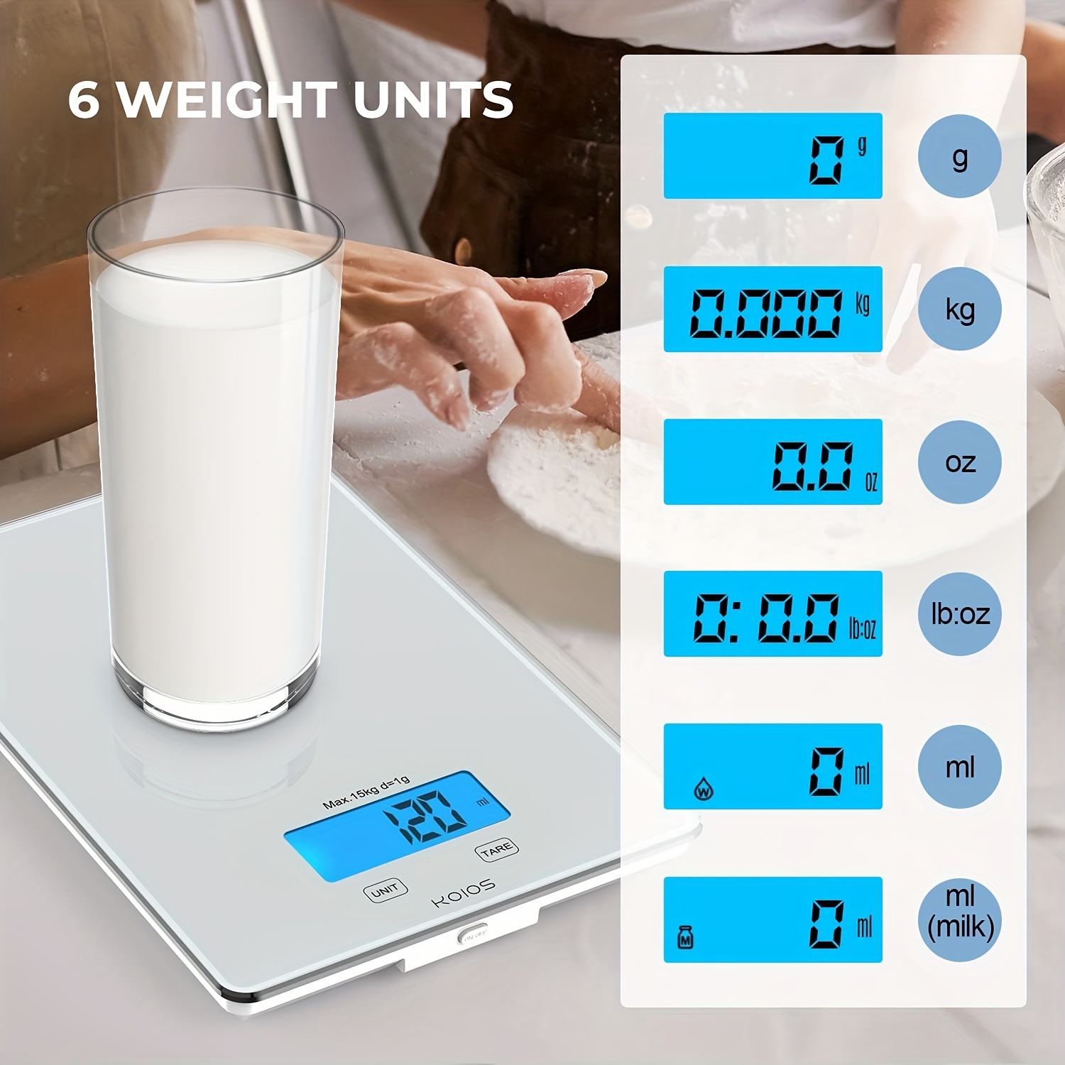 Buy Rechargeable Waterproof Digital Food Scale With Tempered Glass