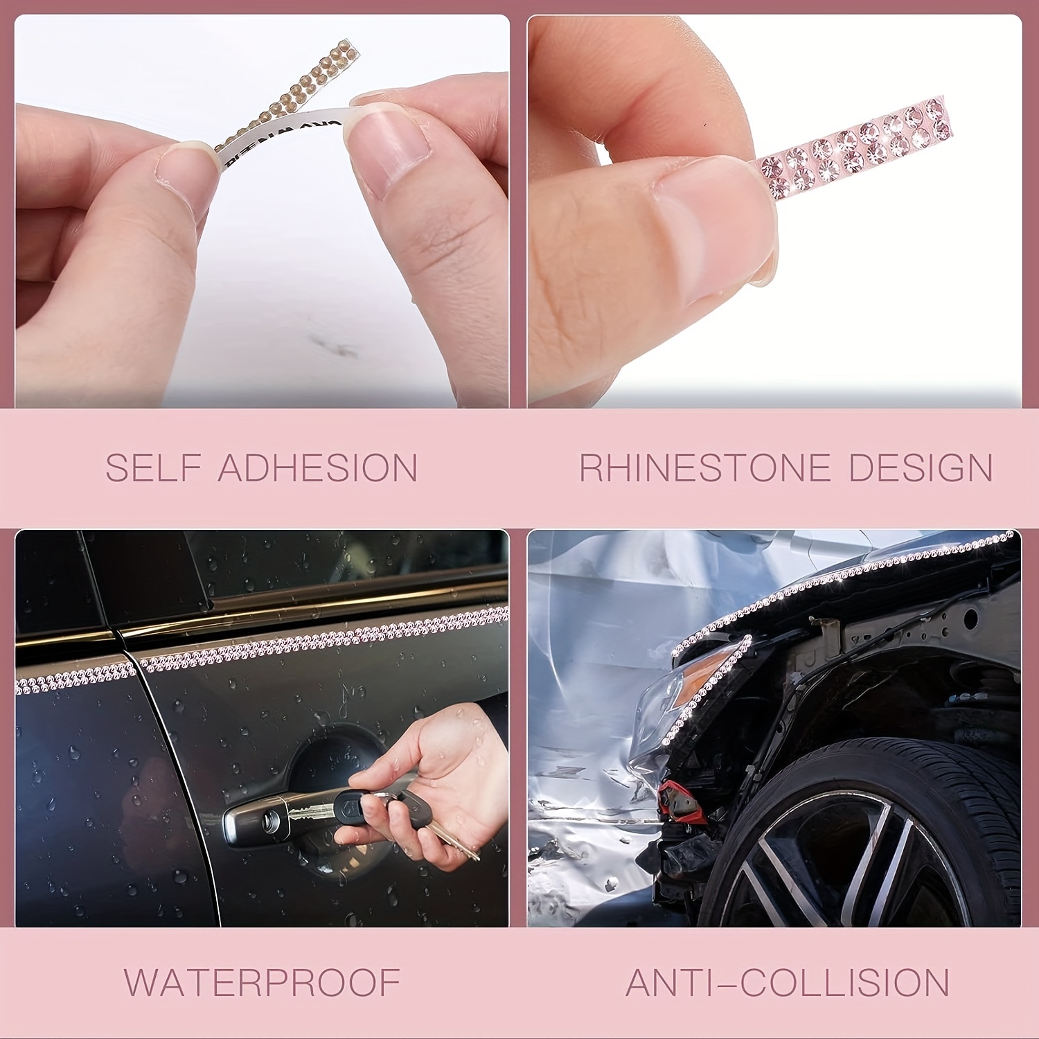 Sparkle Up Your Car With This Diy Rhinestones Sticker Self - Temu