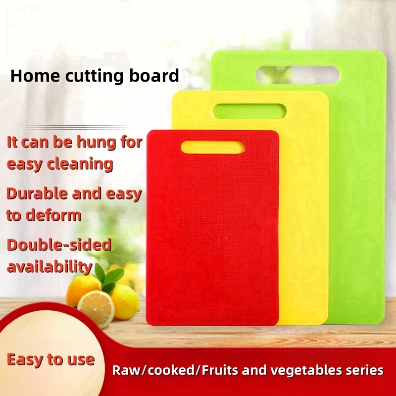 Chopping Board, Colored Plastic Cutting Board For Fruits And Vegetables,  Size Kitchen Cutting Board, Non-slip Plastic Cutting Board, Fruit And  Vegetable Cutting Board, Kitchen Stuff - Temu