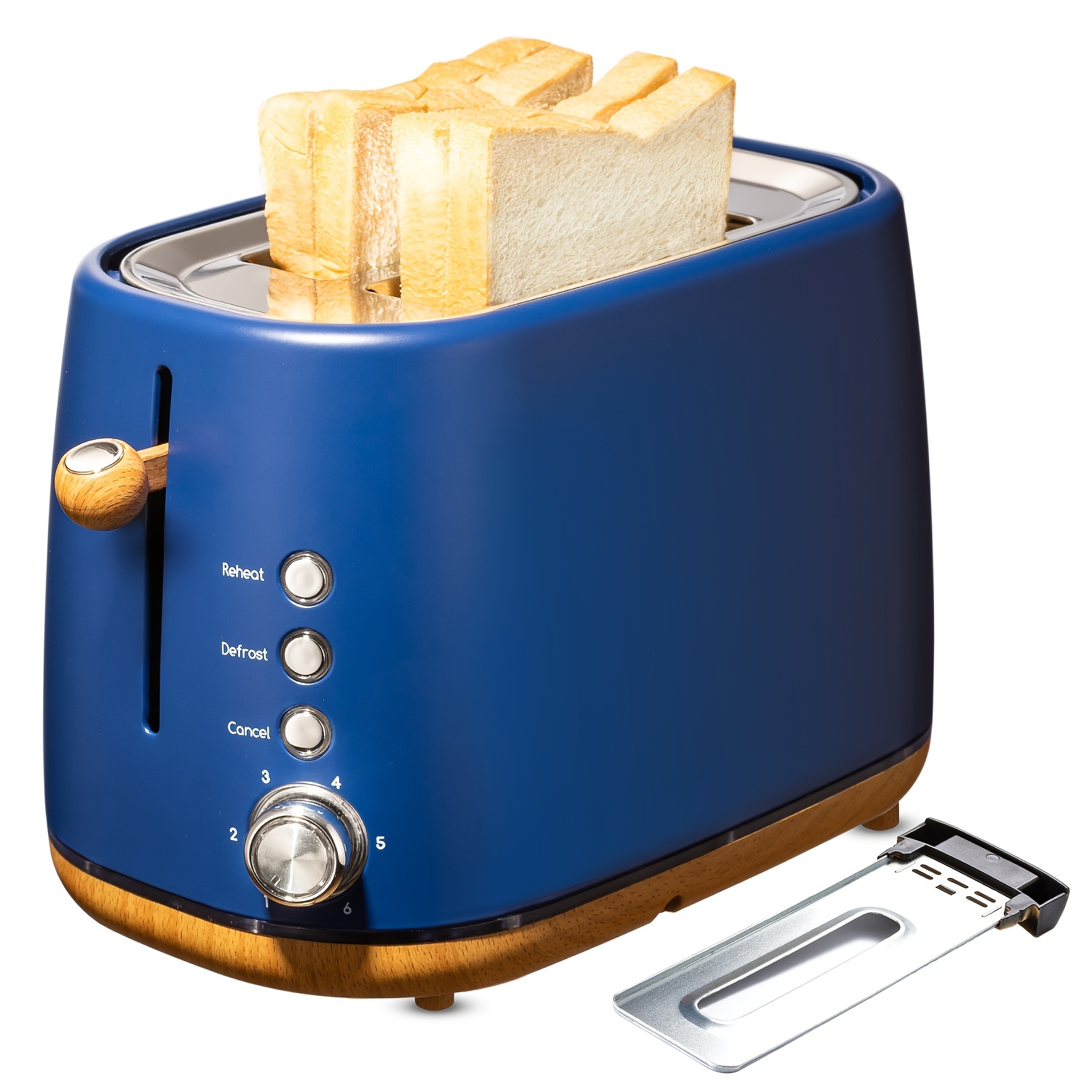 Toaster 2 Slice, Projection Stainless Steel Toasters with Bagel, Cancel,  Defrost Function and 6 Bread Shade Settings Bread Toaster with Ambient  Light